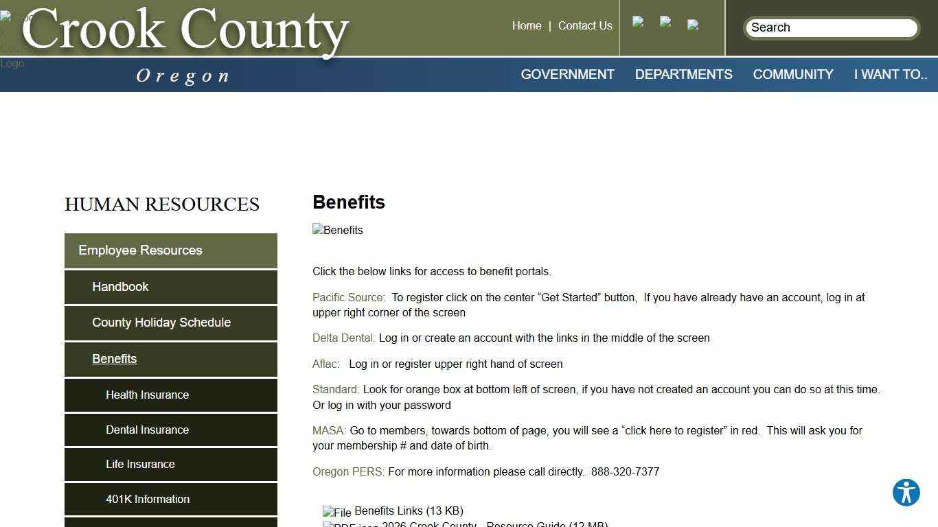 Benefits Crook County Oregon